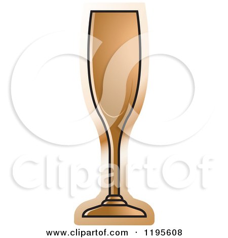 Clipart of a Flute Glass - Royalty Free Vector Illustration by Lal Perera