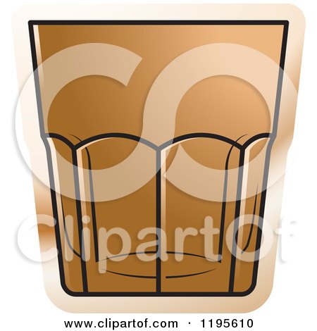 Clipart of a Rock Glass - Royalty Free Vector Illustration by Lal Perera