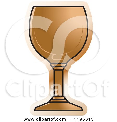 Clipart of a Wine Glass - Royalty Free Vector Illustration by Lal Perera