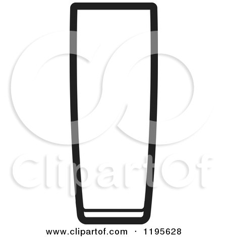 Clipart of a Black and White Zombie Glass - Royalty Free Vector Illustration by Lal Perera