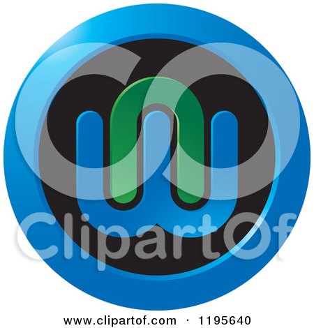 Clipart of an Abstract N W Logo 2 - Royalty Free Vector Illustration by Lal Perera
