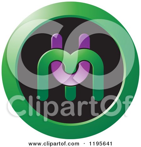 Clipart of an Abstract M U Logo 2 - Royalty Free Vector Illustration by Lal Perera