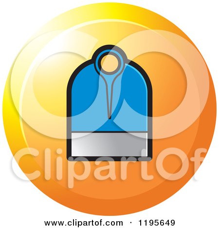 Clipart of a Round Mamotte Tool Icon - Royalty Free Vector Illustration by Lal Perera