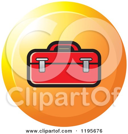 Clipart of a Round Tool Box Tool Icon - Royalty Free Vector Illustration by Lal Perera