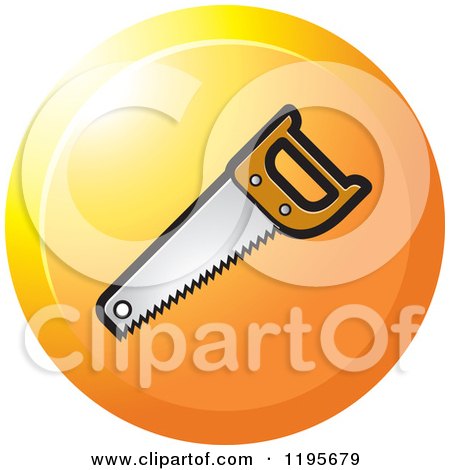Clipart of a Round Wood Cutting Saw Tool Icon - Royalty Free Vector Illustration by Lal Perera