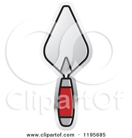 Clipart of a Mason Trowel Tool Icon - Royalty Free Vector Illustration by Lal Perera