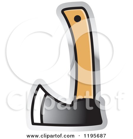 Clipart of an Axe Tool Icon - Royalty Free Vector Illustration by Lal Perera