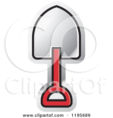 Clipart of a Shovel Tool Icon - Royalty Free Vector Illustration by Lal Perera