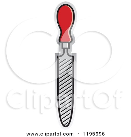 Clipart of a Rasp Tool Icon - Royalty Free Vector Illustration by Lal Perera