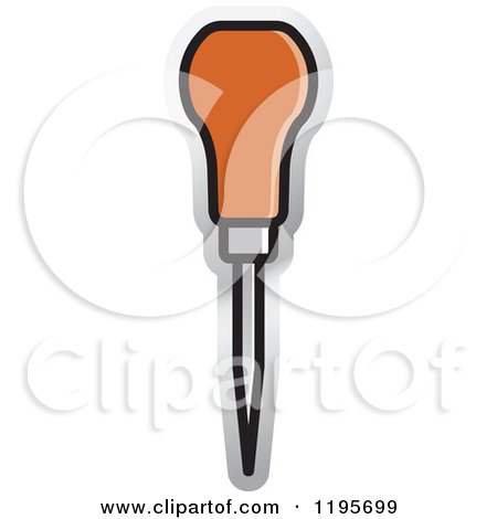 Clipart of a Pointy Punch Tool Icon - Royalty Free Vector Illustration by Lal Perera
