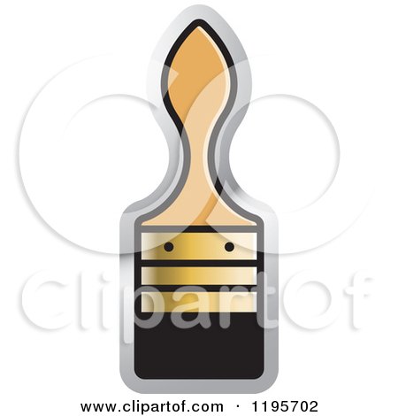 Clipart of a Paint Brush Tool Icon - Royalty Free Vector Illustration by Lal Perera