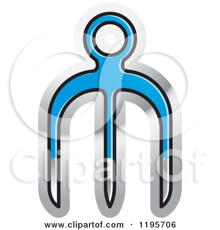 Clipart of a Fork Hoe Tool Icon - Royalty Free Vector Illustration by Lal Perera