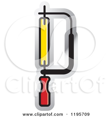 Clipart of a Hacksaw Tool Icon - Royalty Free Vector Illustration by Lal Perera