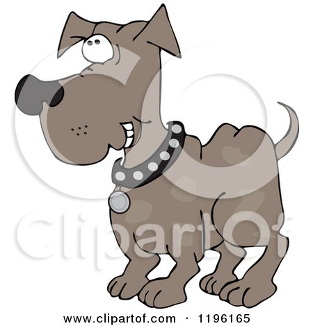 Cartoon of a Happy Dog Grinning - Royalty Free Vector Clipart by djart