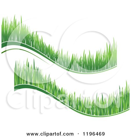 Clipart of Green Grass Waves 4 - Royalty Free Vector Illustration by Vector Tradition SM