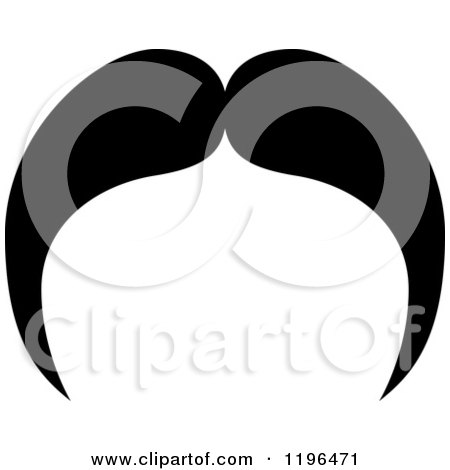 Clipart of a Black Moustache 29 - Royalty Free Vector Illustration by Vector Tradition SM
