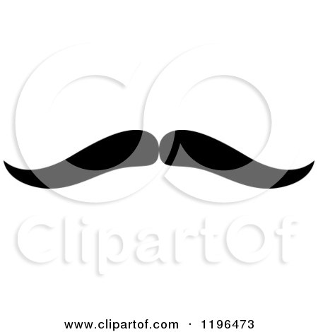 Clipart of a Black Moustache 27 - Royalty Free Vector Illustration by Vector Tradition SM