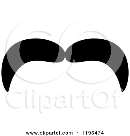 Clipart of a Black Moustache 25 - Royalty Free Vector Illustration by Vector Tradition SM