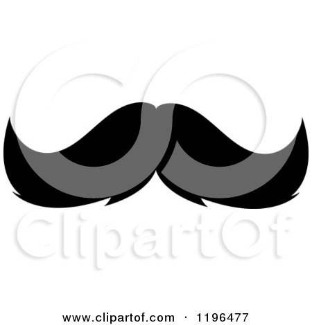 Clipart of a Black Moustache 21 - Royalty Free Vector Illustration by Vector Tradition SM