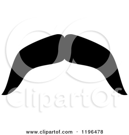Clipart of a Black Moustache 22 - Royalty Free Vector Illustration by Vector Tradition SM