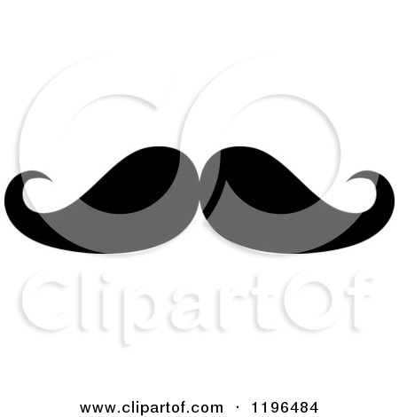 Clipart of a Black Moustache 32 - Royalty Free Vector Illustration by Vector Tradition SM