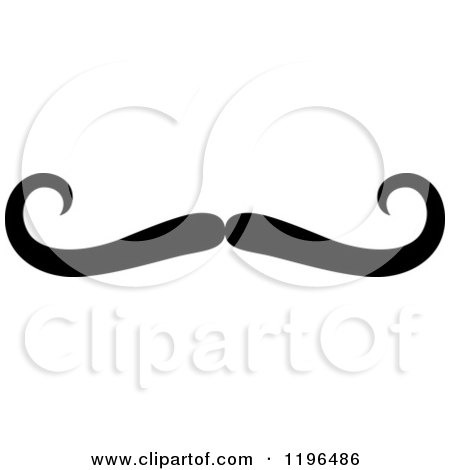 Clipart of a Black Moustache 18 - Royalty Free Vector Illustration by Vector Tradition SM