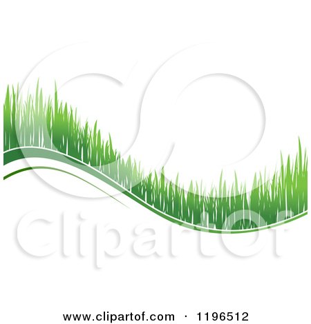 Clipart of a Green Grass Wave 7 - Royalty Free Vector Illustration by Vector Tradition SM