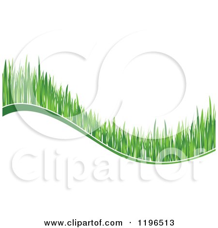Clipart of a Green Grass Wave 8 - Royalty Free Vector Illustration by Vector Tradition SM