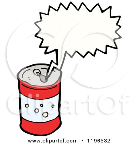 Cartoon of a Soda Can Speaking - Royalty Free Vector Illustration by lineartestpilot
