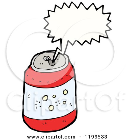 Cartoon of a Soda Can Speaking - Royalty Free Vector Illustration by lineartestpilot