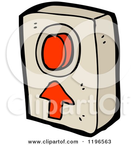 Cartoon of a Red on and off Button - Royalty Free Vector Illustration by lineartestpilot