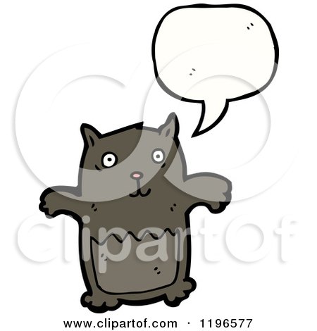Cartoon of a Bear Speaking - Royalty Free Vector Illustration by lineartestpilot