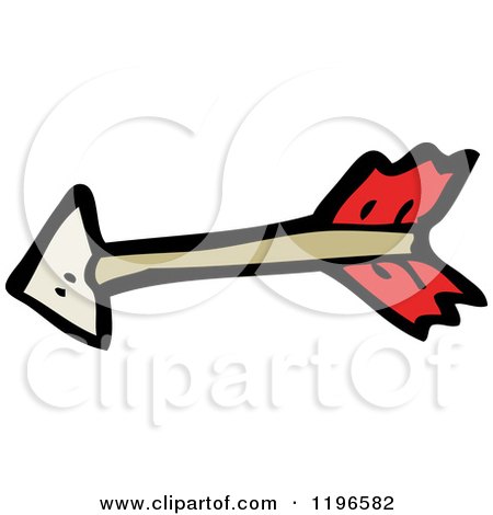 Cartoon of an Arrow - Royalty Free Vector Illustration by lineartestpilot