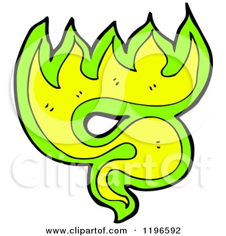 Cartoon of a Fire Design Element - Royalty Free Vector Illustration by lineartestpilot
