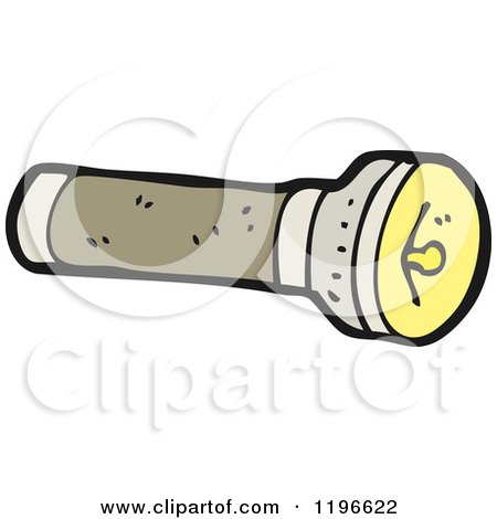 Cartoon of a Flashlight - Royalty Free Vector Illustration by lineartestpilot