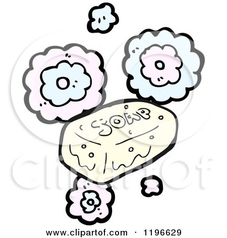 Cartoon of a Bar of Soap - Royalty Free Vector Illustration by lineartestpilot