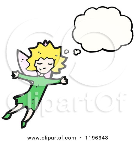 Cartoon of a Fairy Speaking - Royalty Free Vector Illustration by lineartestpilot