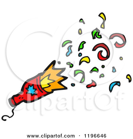 Cartoon of a Firecracker - Royalty Free Vector Illustration by lineartestpilot