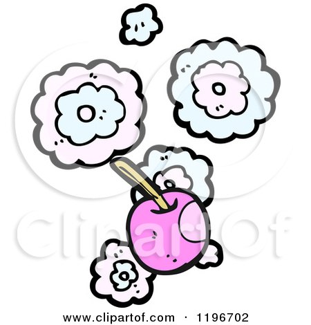 Cartoon of a Cherry - Royalty Free Vector Illustration by lineartestpilot