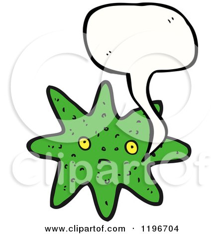 Cartoon of Star Fish Speaking - Royalty Free Vector Illustration by lineartestpilot