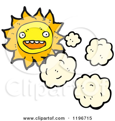Cartoon of a Sun - Royalty Free Vector Illustration by lineartestpilot