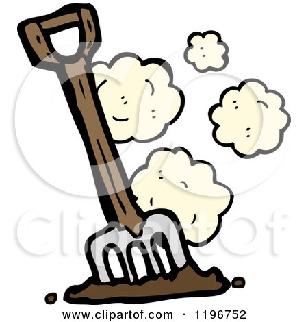 Cartoon of a Pitchfork - Royalty Free Vector Illustration by lineartestpilot