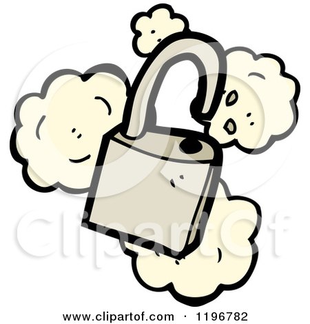 Cartoon of a Padlock - Royalty Free Vector Illustration by lineartestpilot