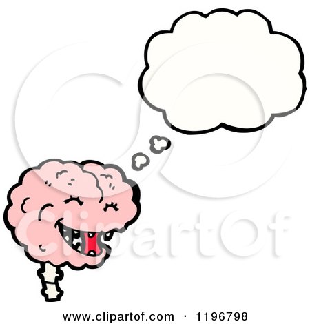 Cartoon of a Brain Thinking - Royalty Free Vector Illustration by lineartestpilot