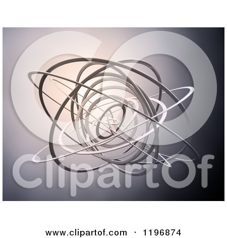 Clipart of 3d Abstract Rings over Shading - Royalty Free CGI Illustration by Mopic