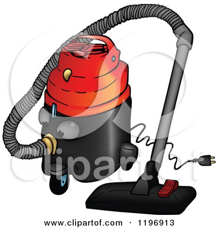 Cartoon of a Shop Vaccum Cleaner Mascot - Royalty Free Vector Clipart by dero