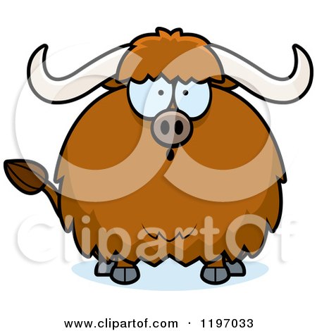 Cartoon of a Surprised Chubby Ox - Royalty Free Vector Clipart by Cory Thoman