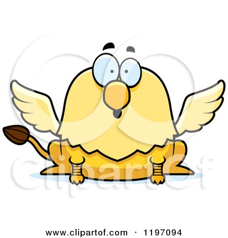 Cartoon of a Surprised Griffin - Royalty Free Vector Clipart by Cory Thoman