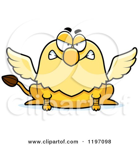 Cartoon of a Mad Griffin - Royalty Free Vector Clipart by Cory Thoman
