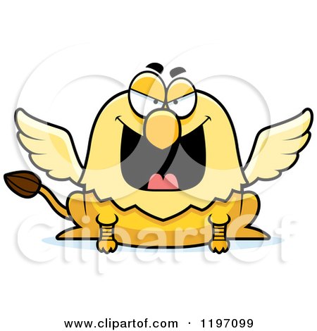 Cartoon of an Evil Griffin - Royalty Free Vector Clipart by Cory Thoman